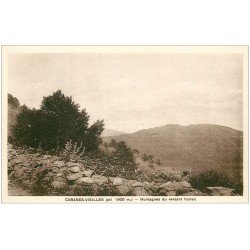carte postale ancienne 06 CABANES -VIEILLES. Montagnes du versant Italien