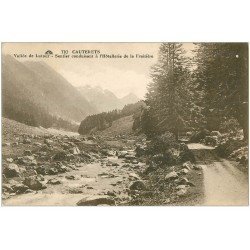 carte postale ancienne 65 CAUTERETS. Vallée Lutour sentier Hôtellerie Fruitière 1929