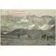 carte postale ancienne 65 CIRQUE DE TROUMOUSE. Cavaliers Pic de la Munia 1907