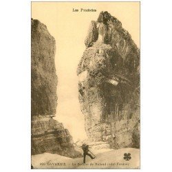 carte postale ancienne 65 GAVARNIE. Alpiniste à la Brêche de Roland