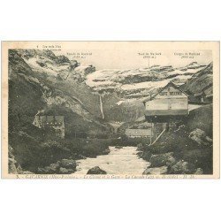 carte postale ancienne 65 GAVARNIE. Café Bellevue. Cascade, Cirque et Gave