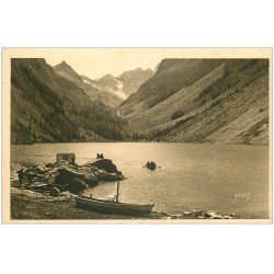 carte postale ancienne 65 LE LAC DE GAUBE avec Barques