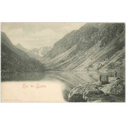 carte postale ancienne 65 LE LAC DE GAUBE vers 1900 avec promeneur