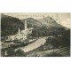 carte postale ancienne 65 LOURDES. Basilique et Gave 1932