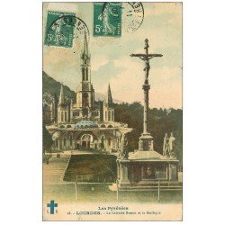 carte postale ancienne 65 LOURDES. Calvaire Breton 1911