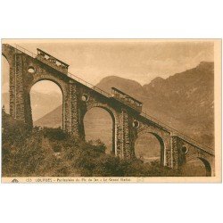 carte postale ancienne 65 LOURDES. Funiculaire du Pic du Jer. Grand Viaduc