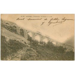 carte postale ancienne 65 LOURDES. Funiculaire. Viaduc 1904