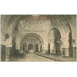 carte postale ancienne 65 LOURDES. Intérieur du Rosaire. Quina et Chocolat Mortagne