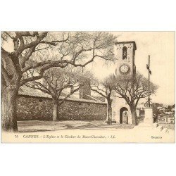 carte postale ancienne 06 CANNES. Clocher Eglise du Mont-Chevalier 1925