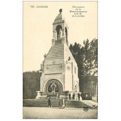 carte postale ancienne 65 LOURDES. Monument de la Reconnaissance 1927