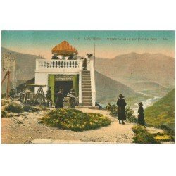carte postale ancienne 65 LOURDES. Observatoire du Pic du Jer 1929