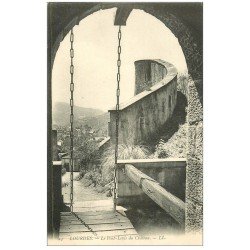 carte postale ancienne 65 LOURDES. Pont-Levis du Château