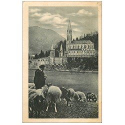 carte postale ancienne 65 LOURDES. Un Pâtre et ses Moutons