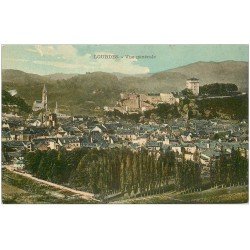 carte postale ancienne 65 LOURDES. Vue générale 1922