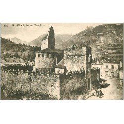 carte postale ancienne 65 LUZ-SAINT-SAUVEUR. Eglise des Templiers 1927