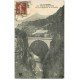 carte postale ancienne 65 LUZ-SAINT-SAUVEUR. Pont Napoléon et Gouffre 1923