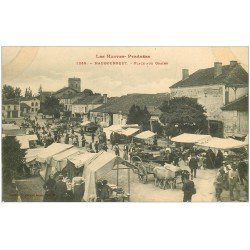 carte postale ancienne 65 MAUBOURGUET. Marché Place aux Grains