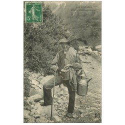 carte postale ancienne 65 PYRENEES. Montagnard Marchand de lait 1913