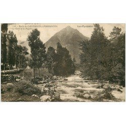 carte postale ancienne 65 ROUTE DE CAUTERETS PIERREFITTE. Gave et Péguère