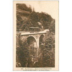 carte postale ancienne 65 ROUTE DE PIERREFITTE à LUZ-SAINT-SAUVEUR. Pont Enfer Tramway