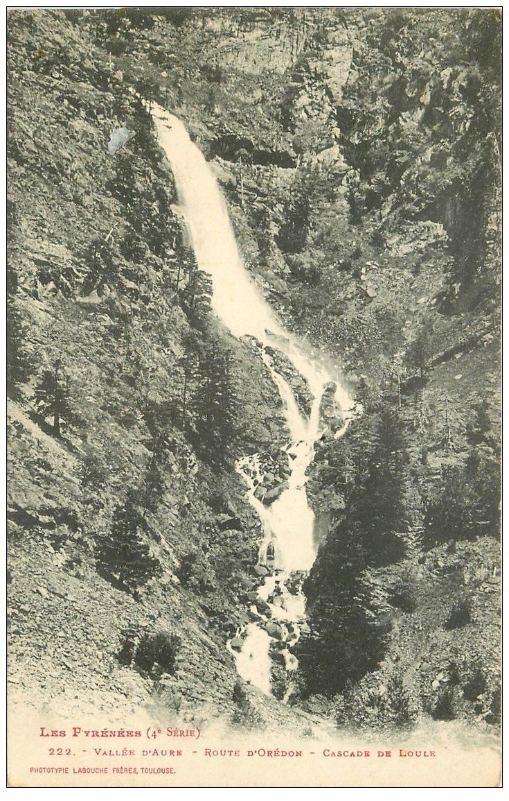 carte postale ancienne 65 ROUTE D'OREDON. Cascade de Loule Vallée d'Aure