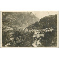 carte postale ancienne 65 SAINT-SAUVEUR-LES-BAINS. Restaurant Pintat. Carte Photo émaillographie pour la Corse vers 1930.