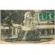carte postale ancienne 65 TARBES. Fontaine, Café Riche et Recette Municipale Place Maubourguet 1912