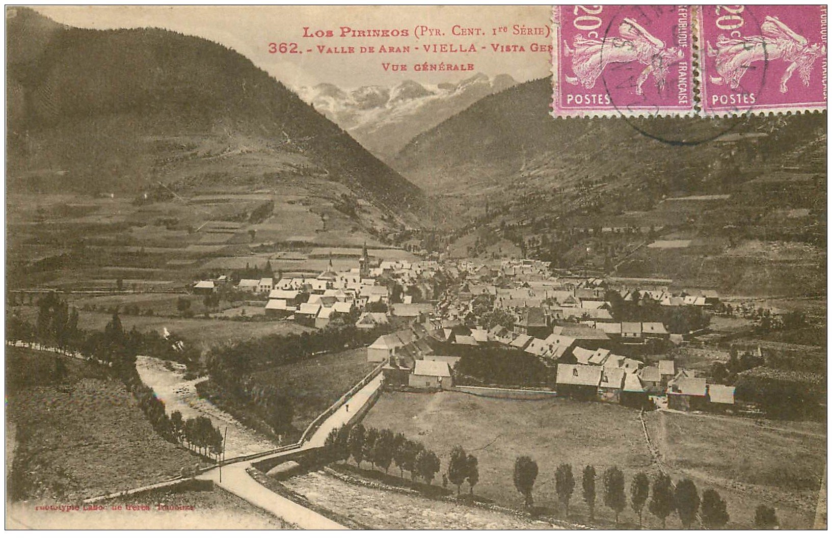carte postale ancienne 65 VIELLA. Mos Pirineos Valle de Aran 1928