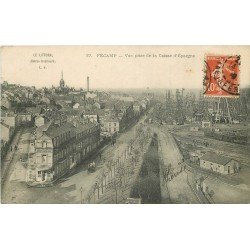 carte postale ancienne 76 FECAMP. Café Anglais pris de la Caisse d'Epargne 1910