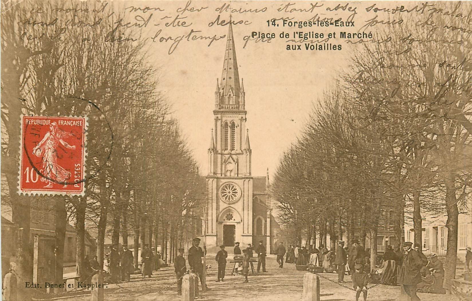 76 FORGES-LES-EAUX. Marché aux Volailles Place Eglise 1907