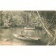 carte postale ancienne 76 FORGES-LES-EAUX. Canotage sur Lac Etablissement Thermal vers 1900