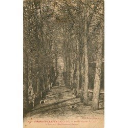 carte postale ancienne 76 FORGES-LES-EAUX. Avenue séparant Lac et Tennis 1906. Pli coin droit (invisible)