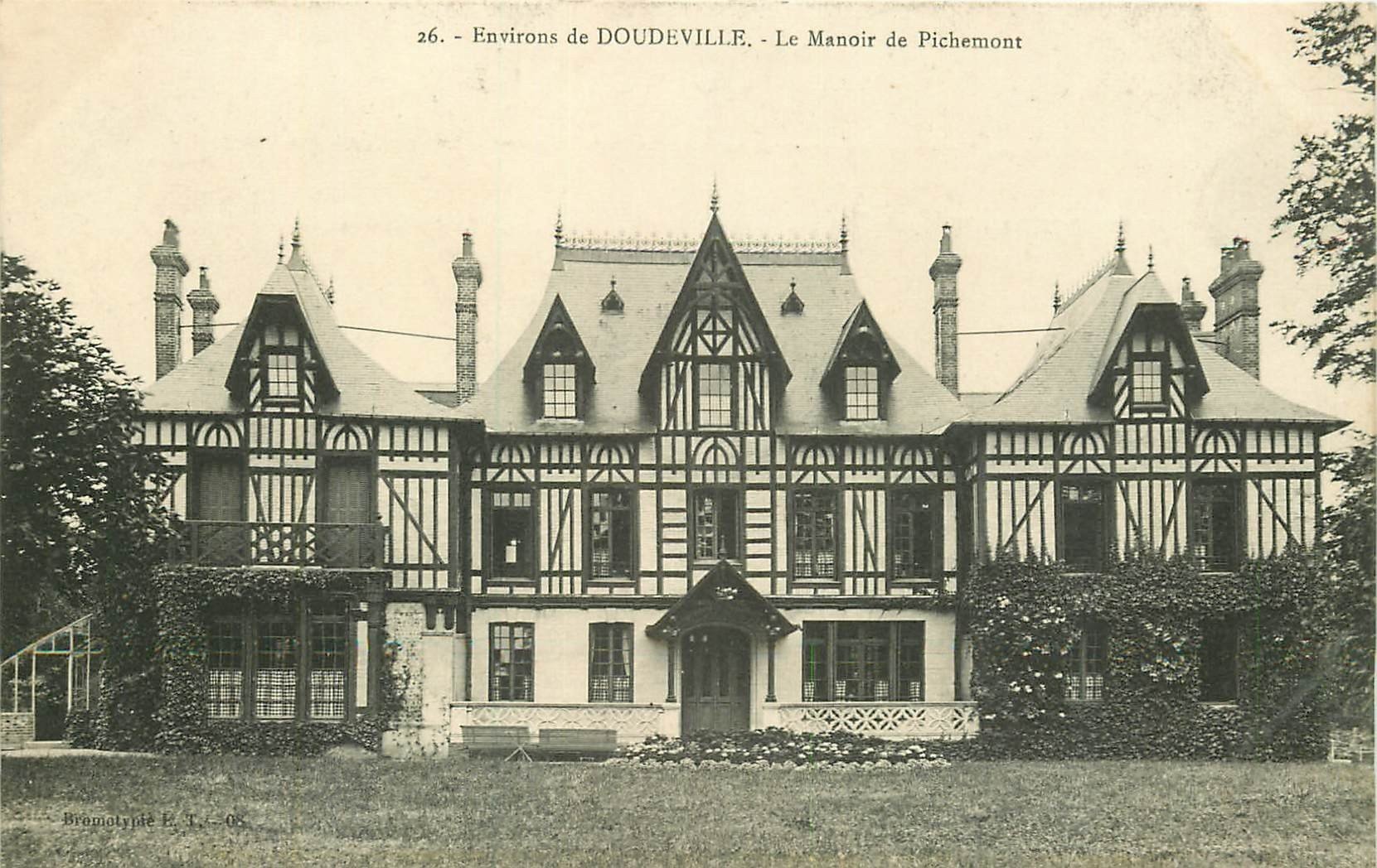 carte postale ancienne 76 DOUDEVILLE. Le Manoir de Pichemont