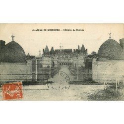 carte postale ancienne 76 CHATEAU DE MESNIERES. L'Entrée 1918