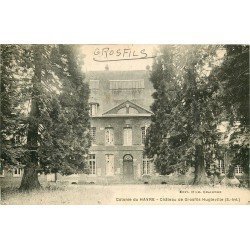 carte postale ancienne 76 GROFILS. Château Hugleville Colonie vacances du Havre 1923