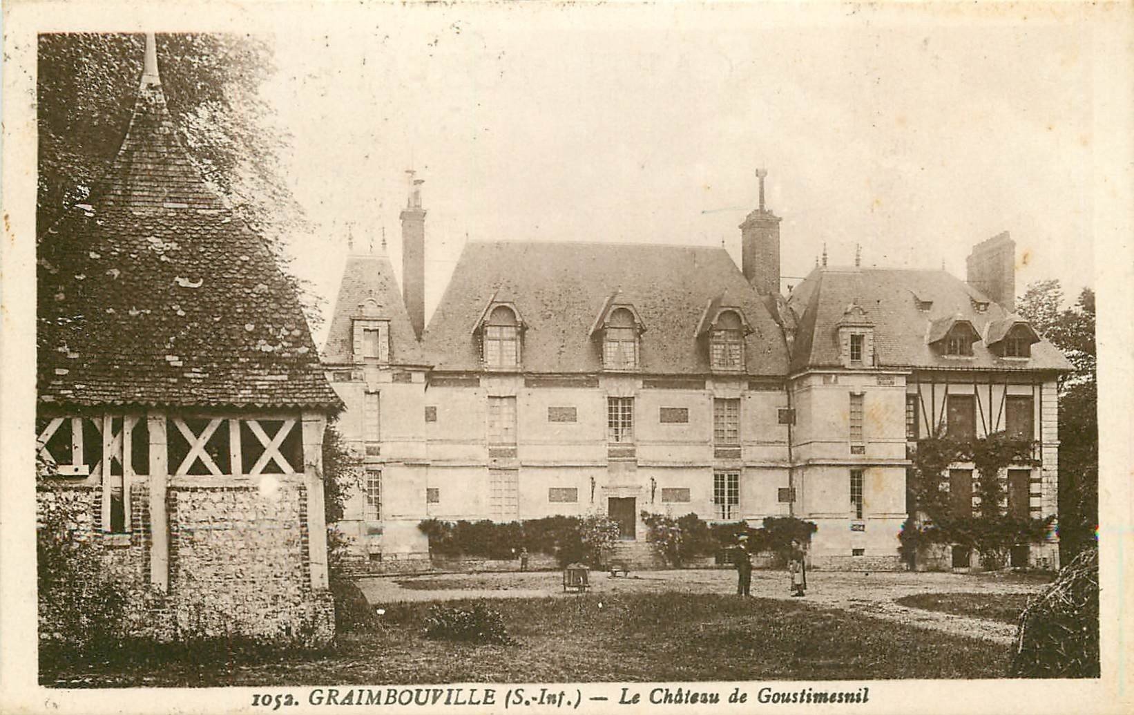 carte postale ancienne 76 GRAIMBOUVILLE. Le Château de Goustimesnil 1933