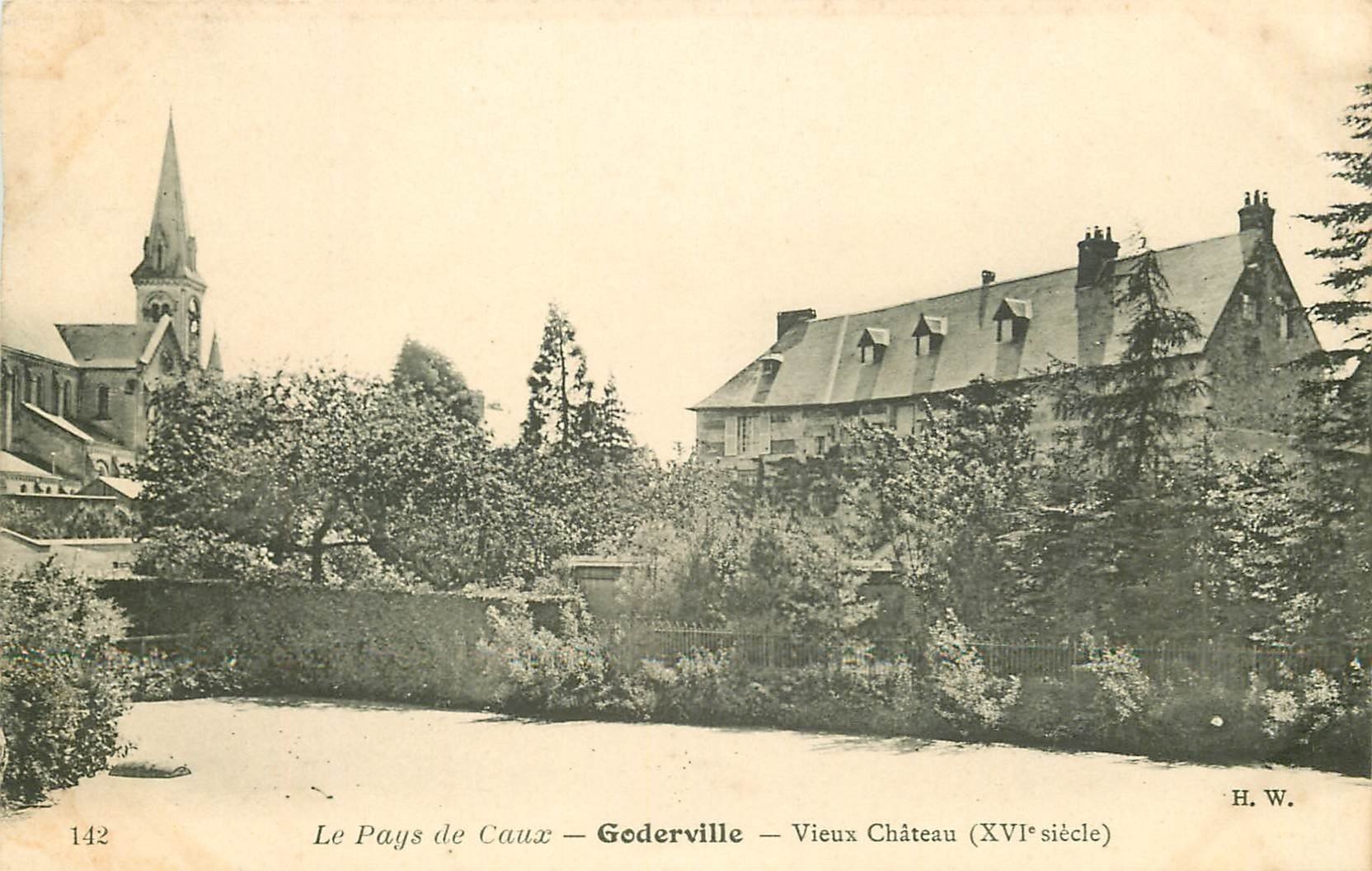 carte postale ancienne 76 GODERVILLE. Vieux Château