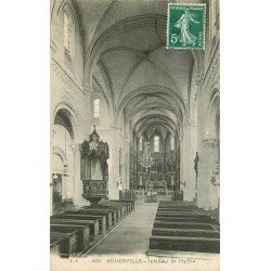 carte postale ancienne 76 GODERVILLE. L'Eglise intérieur 1908