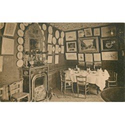 carte postale ancienne 76 GONNEVILLE-LA-MALLET. Hôtel Aubourg. Intérieur