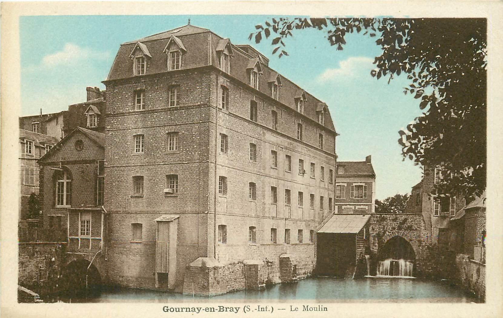carte postale ancienne 76 GOURNAY-EN-BRAY. Le Moulin