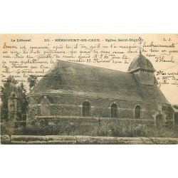 carte postale ancienne 76 HERICOURT-EN-CAUX. Eglise Saint-Riquier 1903