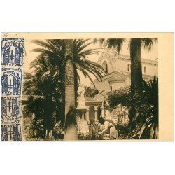 carte postale ancienne 06 CANNES. ILES LERINS. Abbaye et Jardin de Saint-Benoit 1944