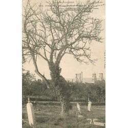carte postale ancienne 76 JUMIEGES. Abbaye Cimetière vers 1900