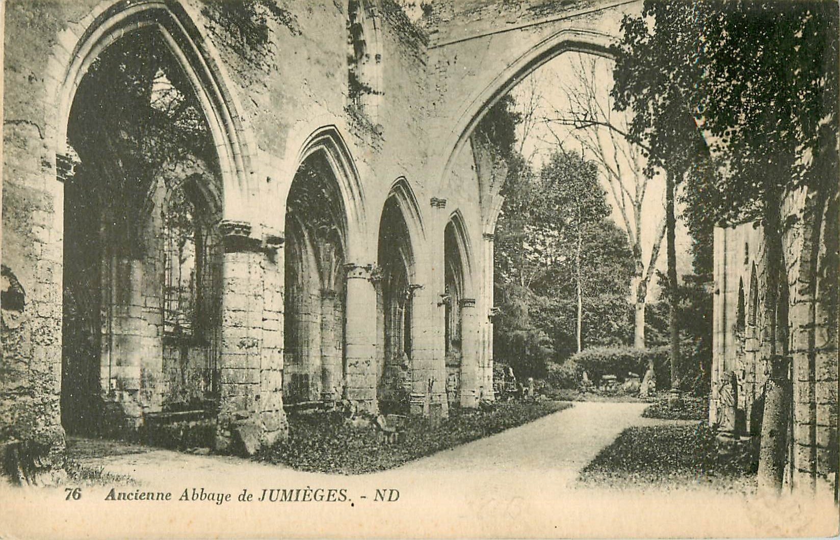 carte postale ancienne 76 JUMIEGES. Abbaye ogives