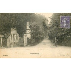 carte postale ancienne 76 LONGUERUE. Cycliste 1928