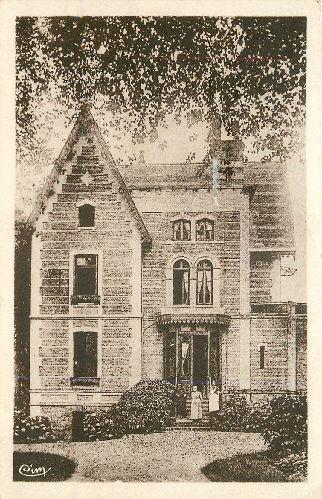 carte postale ancienne 76 LA CHAPELLE-SUR-DUN. Chalet du Bel Event animation sutr le Perron