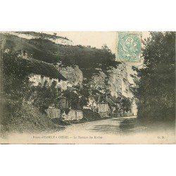 carte postale ancienne 76 LE HAMEAU DES ROCHES. Route d'Elbeuf à Oissel