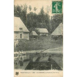 carte postale ancienne 76 LILLEBONNE. La Ferme du Val-Infray 1911 animation