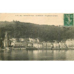 carte postale ancienne 76 LA BOUILLE. Les Quais 1911
