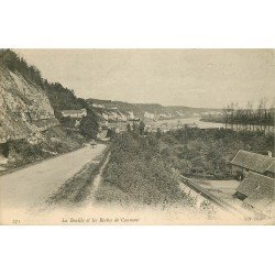 carte postale ancienne 76 LA BOUILLE. Et Roches de Caumont 1906